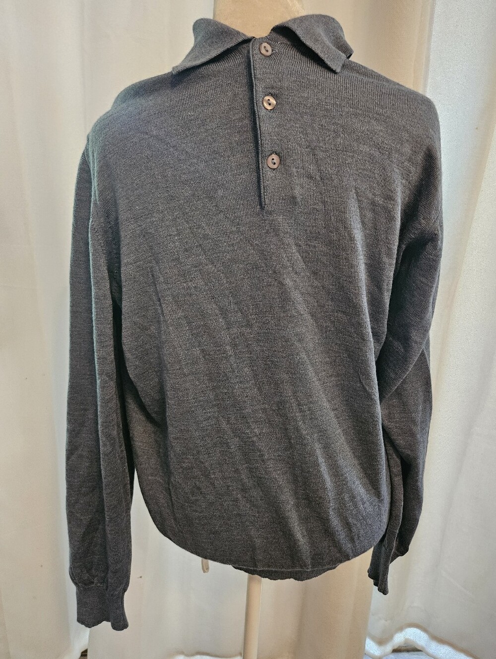 Neiman Marcus 100% Cashmere  Button Up Pullover Medium